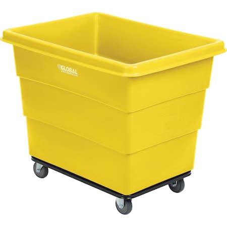 12 Bushel Plastic Bulk Box Truck, Steel Chassis Base, Yellow, 38-2/5L X 28-9/10W X 33H